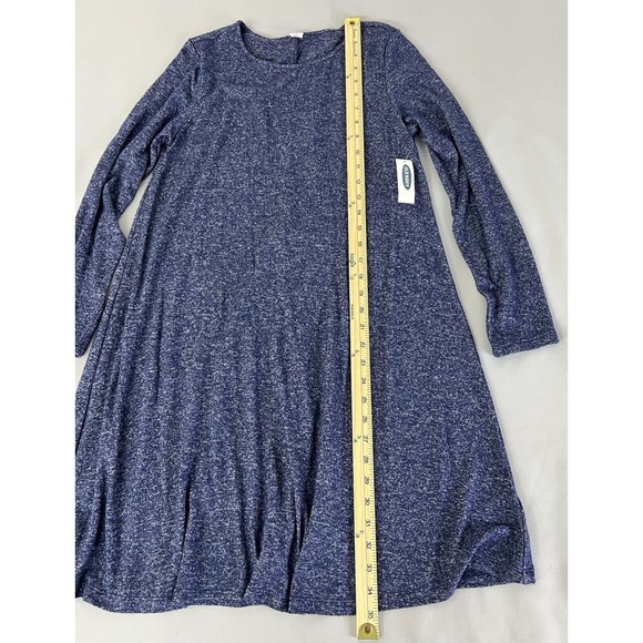 Old Navy Heather Blue Swing Dress Women's Sz Small NWT Long Sleeves - Picture 7 of 13